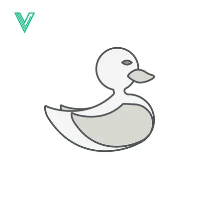 Minimalist Line Art Rubber Duck Illustration