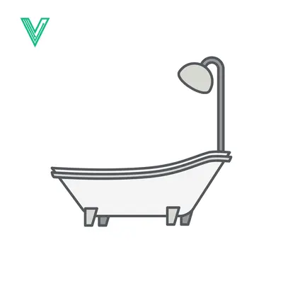 Aset premium populer: Simple Line Art Illustration of a Bathtub with Shower Head