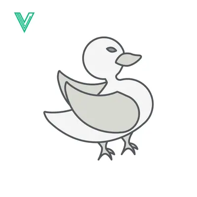 Simple Cartoon Duckling Illustration