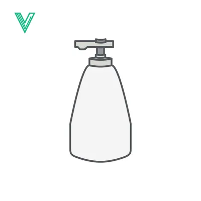 Simple Line Drawing of a Pump Bottle Dispenser