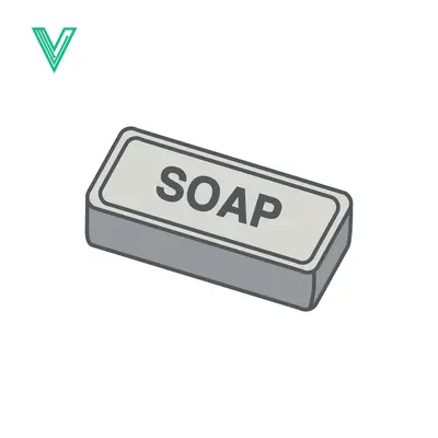 Simple Bar of Soap with the Word SOAP Written on It