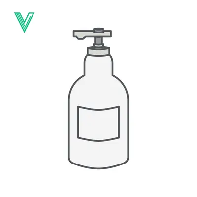 Simple Line Drawing of a Pump Bottle Dispenser