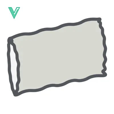 A simple light gray rectangular object with a wavy border isolated on a white background