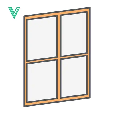 Modern Four Pane Window Frame Design