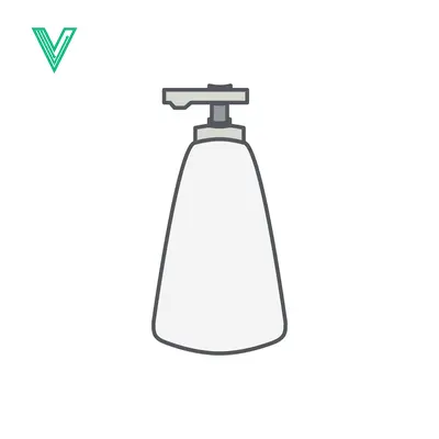 Simple Line Drawing of a Pump Bottle Dispenser