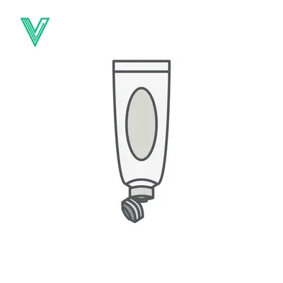 Simple Illustration of a Squeeze Tube with Open Cap