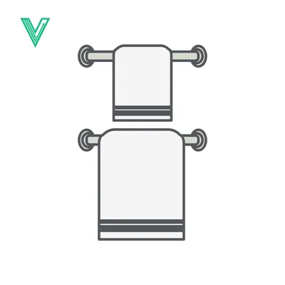 Two Towels Hanging on Bathroom Racks