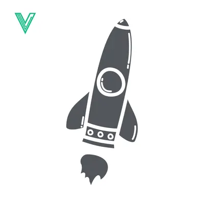 Stylized Rocket Ship Illustration Launching into Space