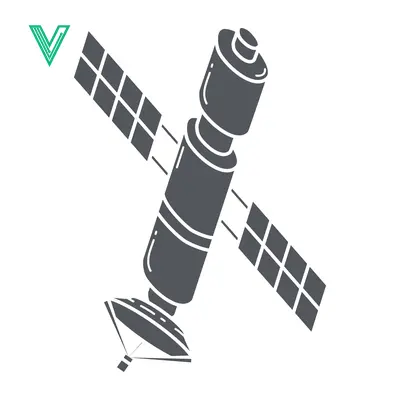 Stylized Illustration of a Communication Satellite in Orbit