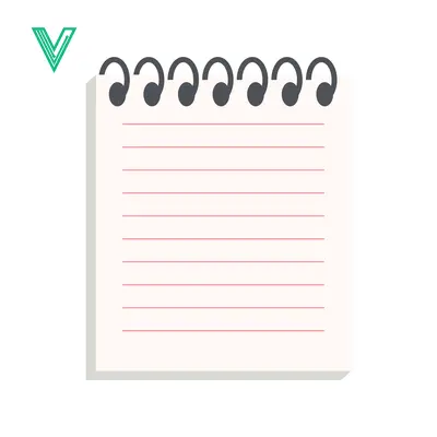 Spiral Bound Notebook Page with Lined Paper and Copy Space