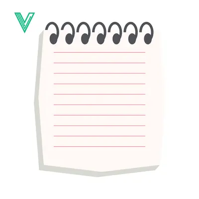 Aset premium populer: Blank Lined Notepad Page with Spiral Binding