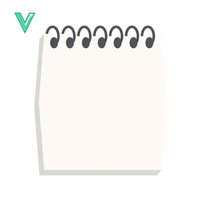 Blank Spiral Notebook Page with Copy Space