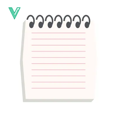 Simple Spiral Notebook Page with Lined Paper for Notes