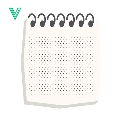 Spiral Bound Notebook Page with Dotted Grid Pattern