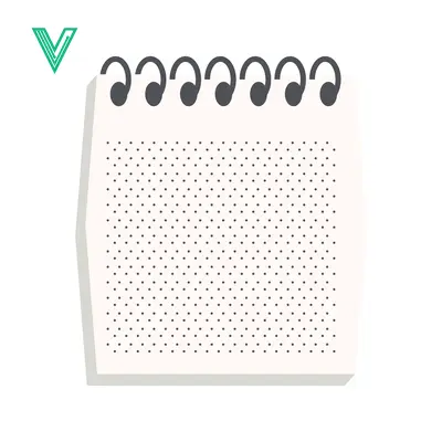 Minimalist Spiral Notebook Page with Dots Pattern