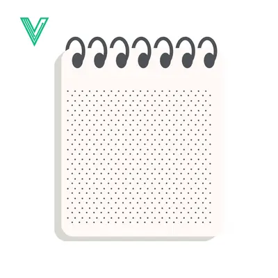 Minimalist Spiral Notebook Icon with Dotted Paper