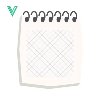 Premium design asset: Blank Spiral Notebook Page with Grid Lines