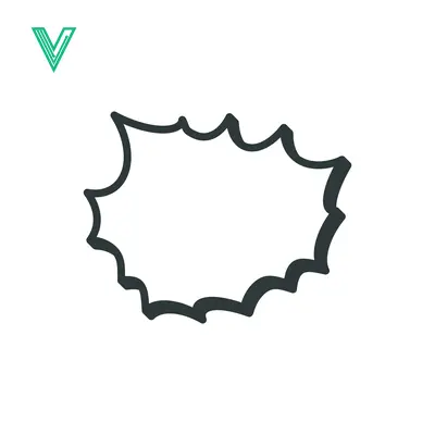 Aset desain premium: Explosion Speech Bubble Outline