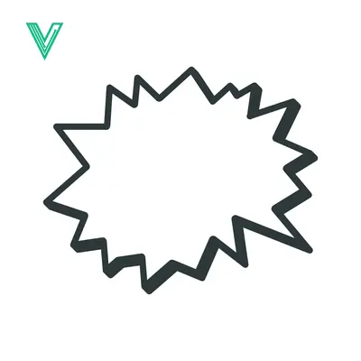 Explosion Speech Bubble Icon Comic Style