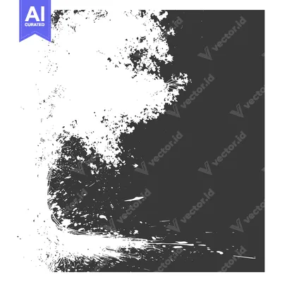 Aset desain premium: Abstract Black and White Splashes and Lines