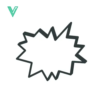 Explosion Speech Bubble Hand Drawn Style