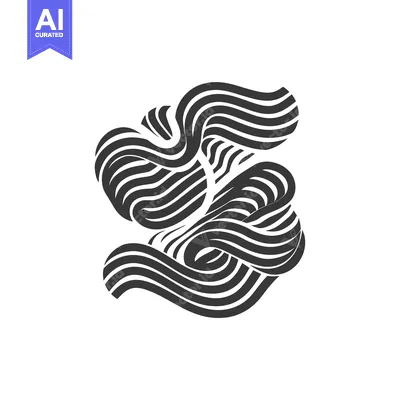Popular premium asset: Abstract Black and White Striped Swirls