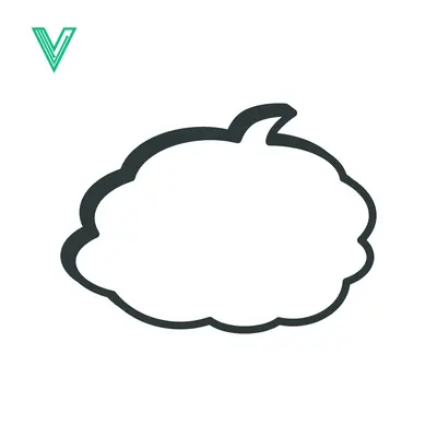 Simple Outline of a Pumpkin Shape