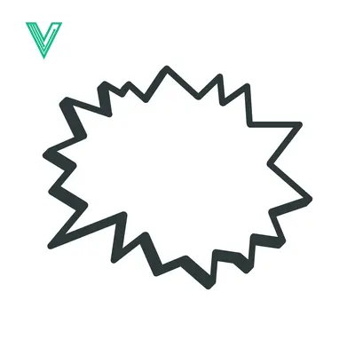 Explosion Speech Bubble Icon Vector Graphic