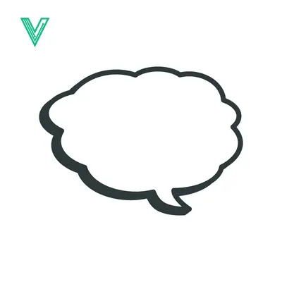 Empty Speech Bubble Icon with Shadow
