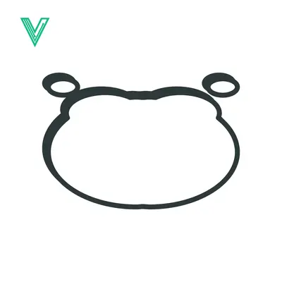 Bear Face Outline Graphic Design Element