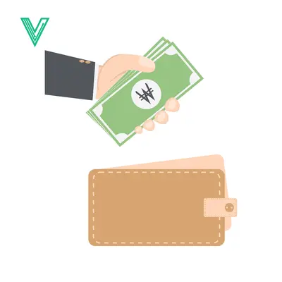 Aset desain premium: Hand giving money to wallet illustration