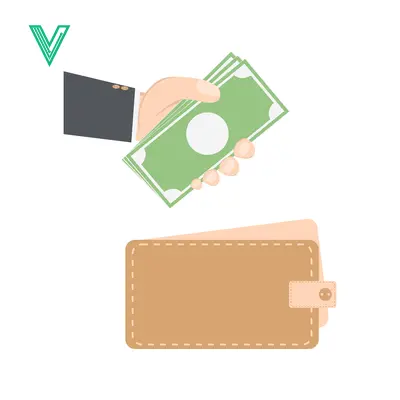 Hand Giving Money to Wallet Illustration