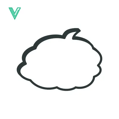 Simple Outline of a Speech Bubble Shape
