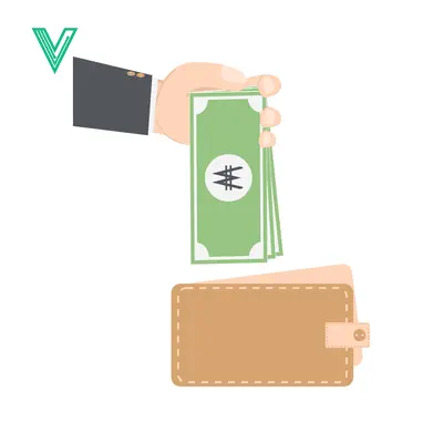 Aset premium populer: Hand giving money to wallet illustration