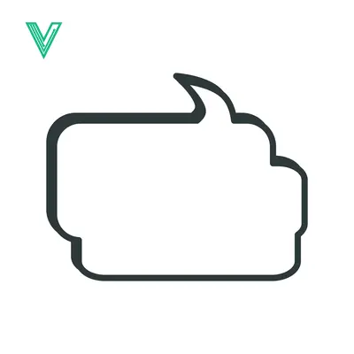 Blank Speech Bubble Icon with Tail