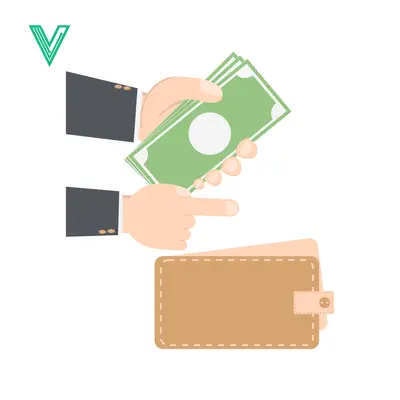 Aset desain premium: Hand giving money to wallet for payment