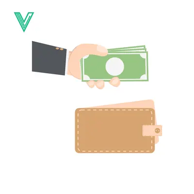Aset premium populer: Hand giving money to wallet illustration