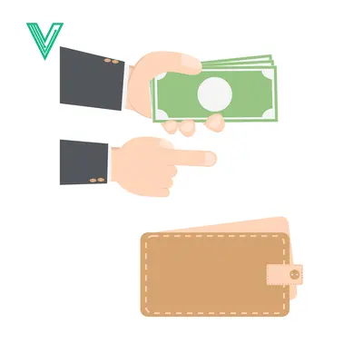 Popular premium asset: Hands exchanging money and wallet for payment
