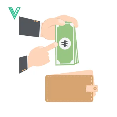 Hand holding South Korean Won currency and wallet