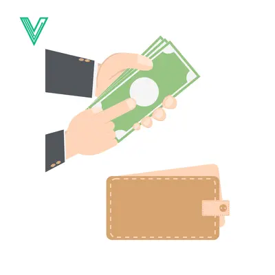 Hand giving money to wallet concept of payment