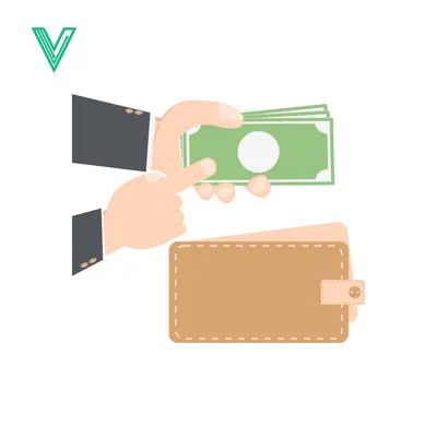 Aset desain premium: Hand giving money to wallet for payment