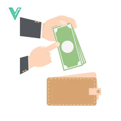 Hand giving money to wallet for payment