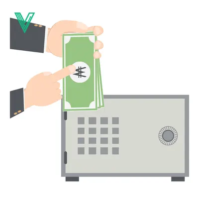 Premium design asset: Saving Korean Won Currency in a Safe Deposit Box
