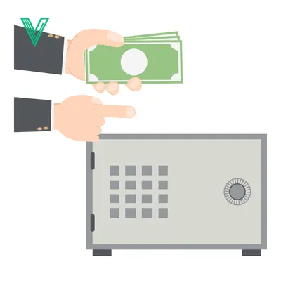 Person depositing money into a safe symbolizing financial security and savings