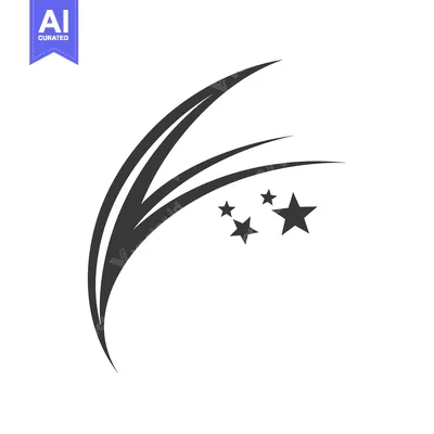 Abstract Black and White Swirl with Stars