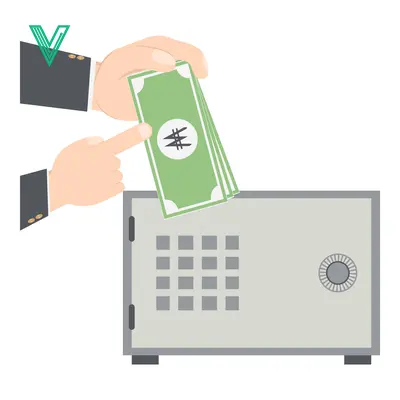 Hands depositing money into a safe symbolizing savings and security