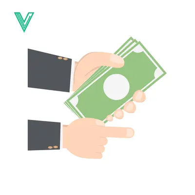 Premium design asset: Hand giving money to another hand