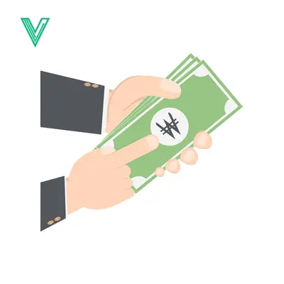 Hand holding Korean Won banknotes financial transaction concept