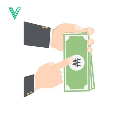 Aset desain premium: Hand giving money to another hand with finger pointing