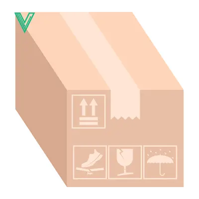 Cardboard Shipping Box with Handling Symbols